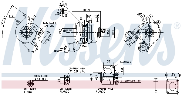 NISSENS 93104 Turbocompressore, Sovralimentazione-Turbocompressore, Sovralimentazione-Ricambi Euro