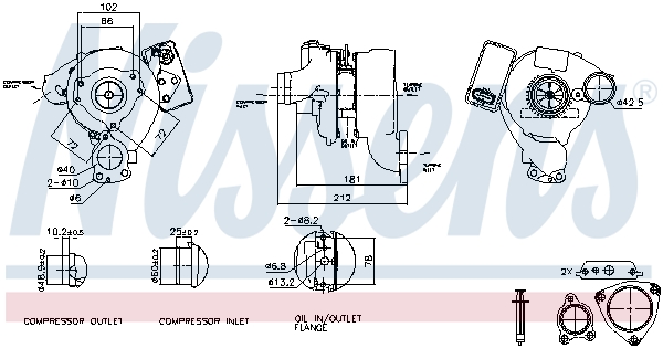 NISSENS 93115 Turbocompressore, Sovralimentazione-Turbocompressore, Sovralimentazione-Ricambi Euro