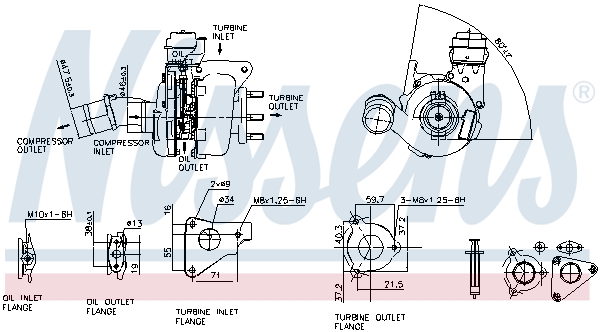 NISSENS 93136 Turbocompressore, Sovralimentazione-Turbocompressore, Sovralimentazione-Ricambi Euro