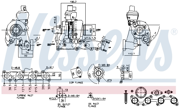 NISSENS 93168 Turbocompressore, Sovralimentazione-Turbocompressore, Sovralimentazione-Ricambi Euro