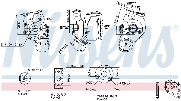 NISSENS 93186 Turbocompressore, Sovralimentazione-Turbocompressore, Sovralimentazione-Ricambi Euro