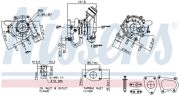 NISSENS 93233 Turbocompressore, Sovralimentazione