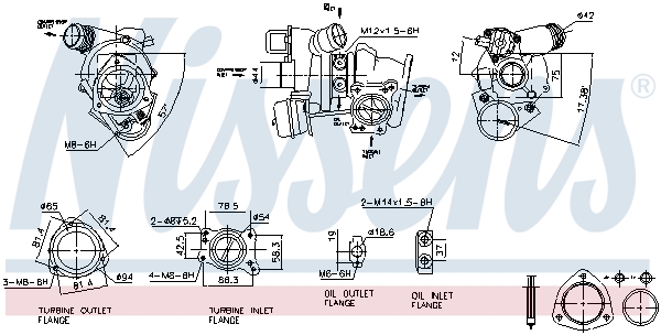 NISSENS 93282 Turbocompressore, Sovralimentazione-Turbocompressore, Sovralimentazione-Ricambi Euro