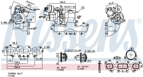 NISSENS 93446 Turbocompressore, Sovralimentazione-Turbocompressore, Sovralimentazione-Ricambi Euro