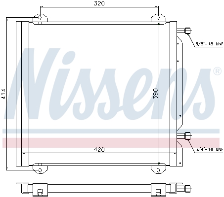 NISSENS 940026 Condensatore, Climatizzatore-Condensatore, Climatizzatore-Ricambi Euro