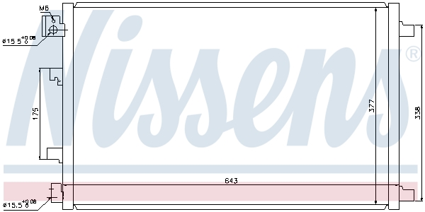 NISSENS 940038 Condensatore, Climatizzatore