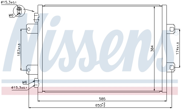 NISSENS 940077 Condensatore, Climatizzatore-Condensatore, Climatizzatore-Ricambi Euro