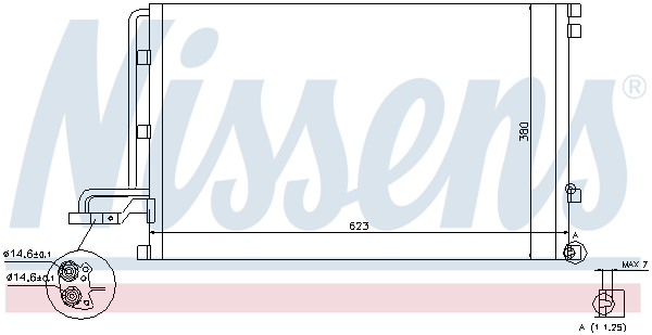 NISSENS 940087 Condensatore, Climatizzatore