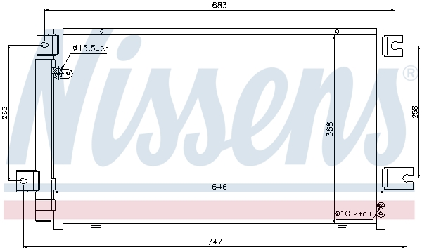 NISSENS 940102 Condensatore, Climatizzatore