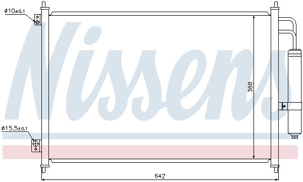 NISSENS 940121 Condensatore, Climatizzatore