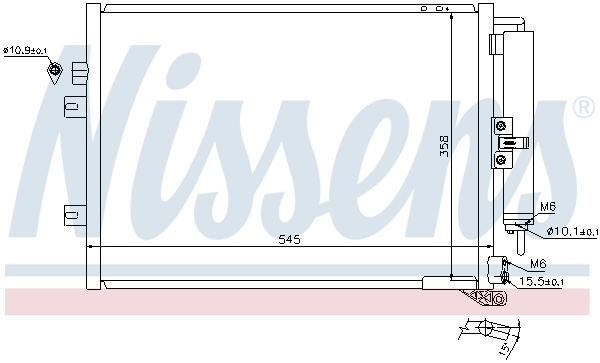 NISSENS 940125 Condensatore, Climatizzatore