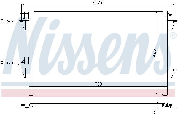 NISSENS 940153 Condensatore, Climatizzatore