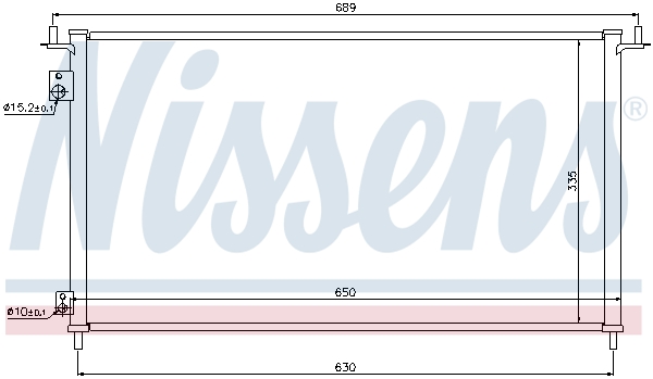 NISSENS 940162 Condensatore, Climatizzatore