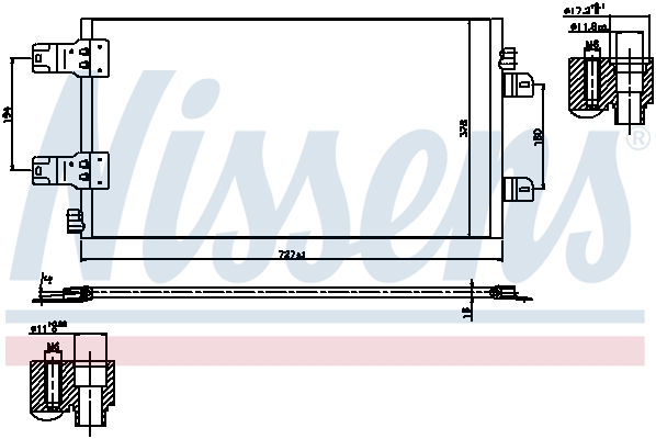 NISSENS 940186 Condensatore, Climatizzatore