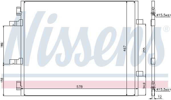 NISSENS 940201 Condensatore, Climatizzatore-Condensatore, Climatizzatore-Ricambi Euro