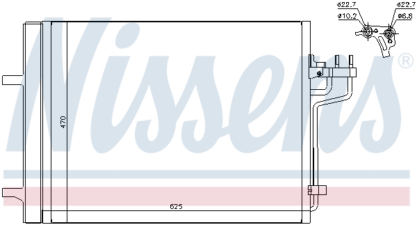 NISSENS 940223 Condensatore, Climatizzatore