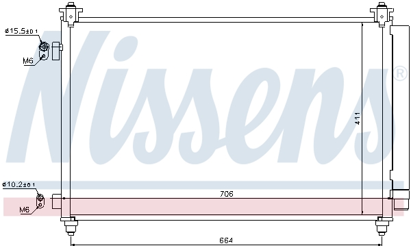 NISSENS 940253 Condensatore, Climatizzatore