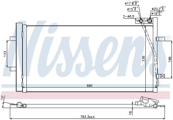 NISSENS 940255 Condensatore, Climatizzatore