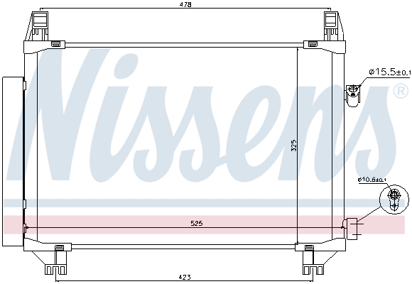 NISSENS 940271 Condensatore, Climatizzatore