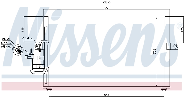 NISSENS 940312 Condensatore, Climatizzatore-Condensatore, Climatizzatore-Ricambi Euro