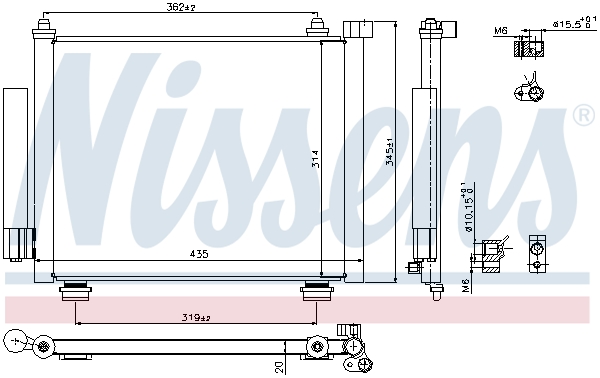 NISSENS 940315 Condensatore, Climatizzatore