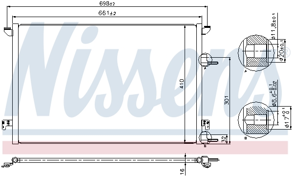 NISSENS 940320 Condensatore, Climatizzatore