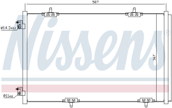 NISSENS 940333 Condensatore, Climatizzatore