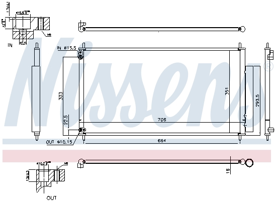 NISSENS 940340 Condensatore, Climatizzatore-Condensatore, Climatizzatore-Ricambi Euro