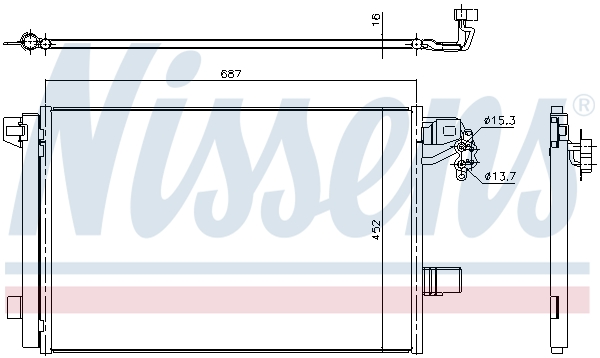 NISSENS 940345 Condensatore, Climatizzatore-Condensatore, Climatizzatore-Ricambi Euro