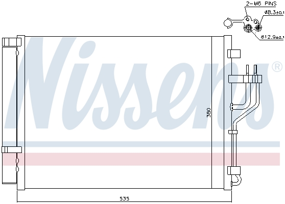 NISSENS 940353 Condensatore, Climatizzatore-Condensatore, Climatizzatore-Ricambi Euro