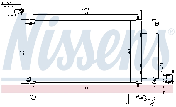 NISSENS 940354 Condensatore, Climatizzatore