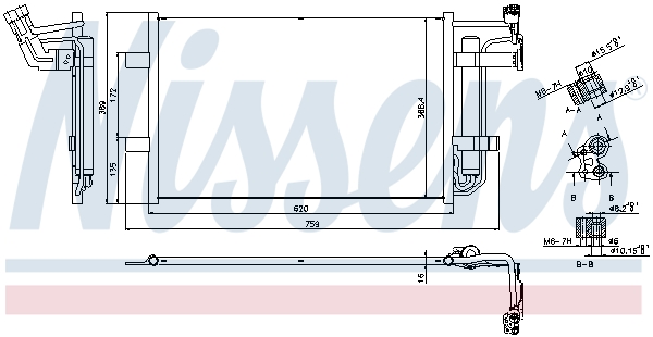 NISSENS 940355 Condensatore, Climatizzatore