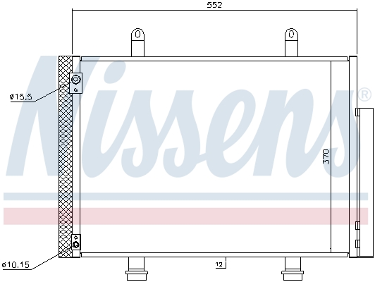 NISSENS 940356 Condensatore, Climatizzatore-Condensatore, Climatizzatore-Ricambi Euro