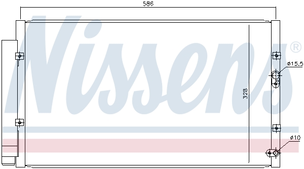 NISSENS 940366 Condensatore, Climatizzatore