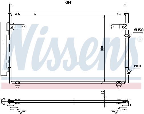 NISSENS 940368 Condensatore, Climatizzatore