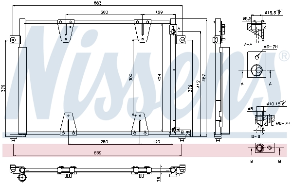 NISSENS 940373 Condensatore, Climatizzatore-Condensatore, Climatizzatore-Ricambi Euro