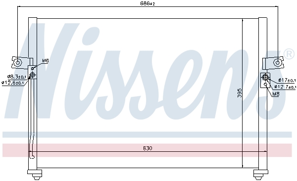 NISSENS 94038 Condensatore, Climatizzatore