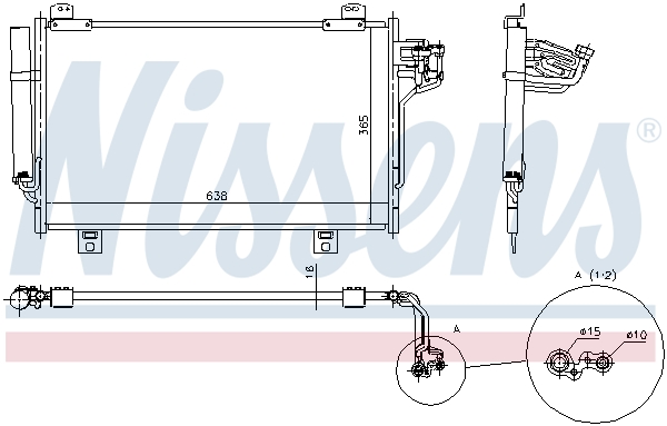 NISSENS 940387 Condensatore, Climatizzatore-Condensatore, Climatizzatore-Ricambi Euro