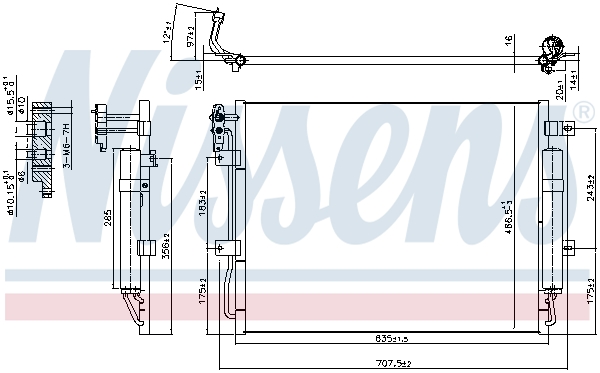 NISSENS 940406 Condensatore, Climatizzatore