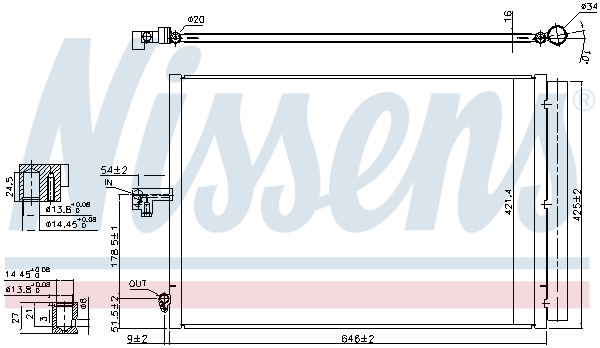 NISSENS 940412 Condensatore, Climatizzatore