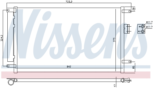 NISSENS 940424 Condensatore, Climatizzatore