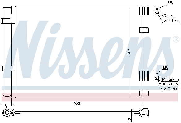 NISSENS 940425 Condensatore, Climatizzatore-Condensatore, Climatizzatore-Ricambi Euro