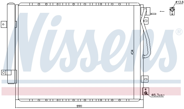 NISSENS 940436 Condensatore, Climatizzatore