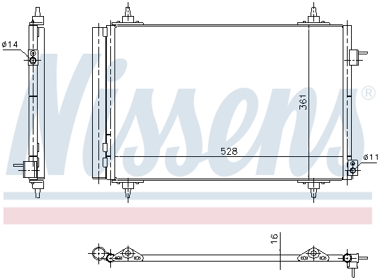 NISSENS 940438 Condensatore, Climatizzatore