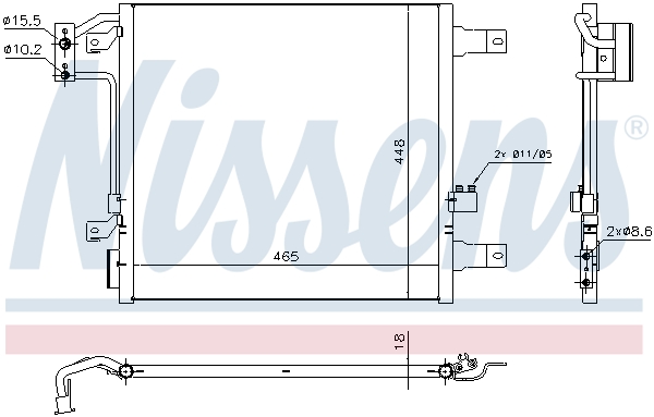 NISSENS 940441 Condensatore, Climatizzatore