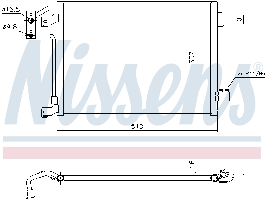 NISSENS 940442 Condensatore, Climatizzatore