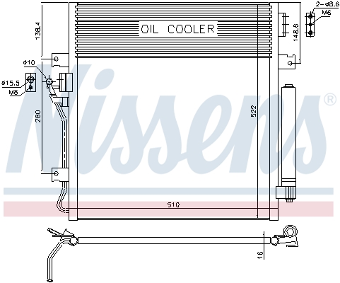 NISSENS 940461 Condensatore, Climatizzatore-Condensatore, Climatizzatore-Ricambi Euro