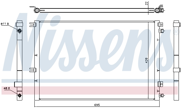 NISSENS 940468 Condensatore, Climatizzatore