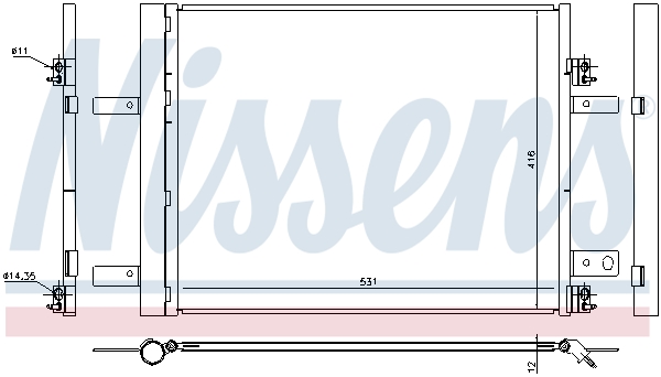 NISSENS 940480 Condensatore, Climatizzatore