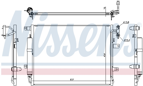 NISSENS 940482 Condensatore, Climatizzatore